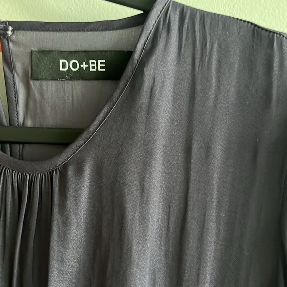 DO+BE Women’s Dress flowy long sleeve, dark purple mini skirt dress - Picture 11 of 13